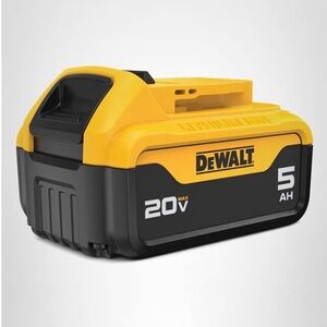 DEWALT 20V 5AH Battery Pack - Yellow and Black